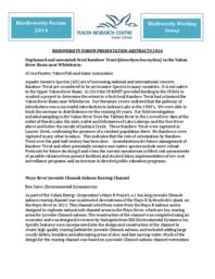 Yukon Biodiversity Working Group Annual Forums 2006-2011, 2014-2020