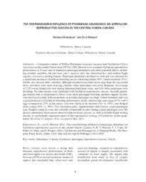 The overwhelming influence of ptarmigan abundance on gyrfalcon reproductive success in the central Yukon, Canada