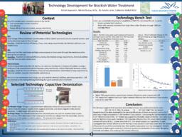 Technology development for brackish water treatment