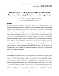 Performances of lab-scale anaerobic bioreactors at low temperature using Yukon native microorganisms