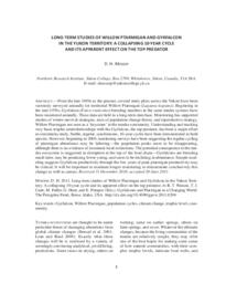 Long-term studies of willow ptarmigan in the Yukon Territory: Paper presented at the 11th International Grouse Symposium