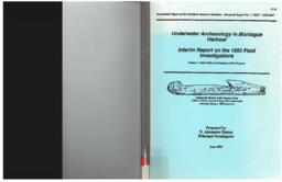 Underwater archaeology in Montague Harbour : interim report on the 1992 field investigations